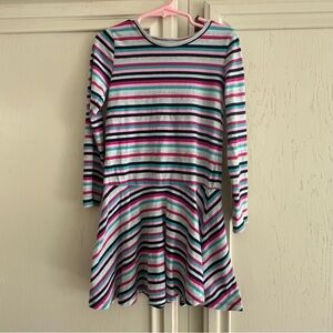 Baby GAP Cotton Multicolor Striped Skater Dress